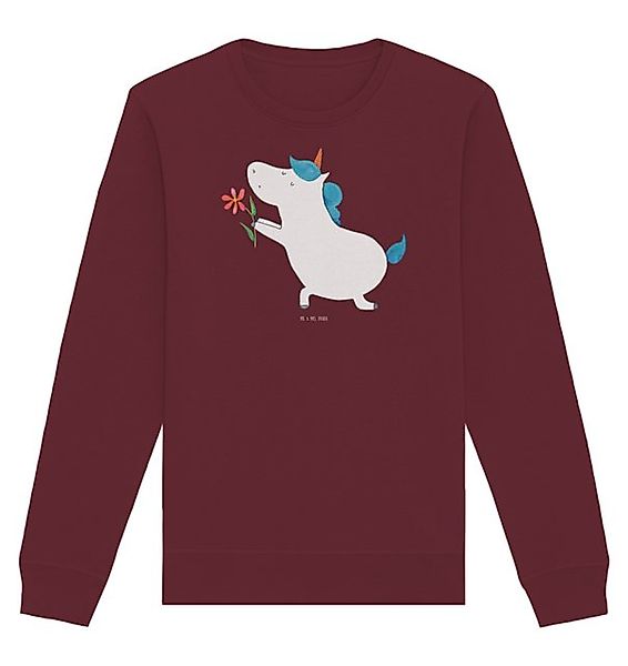 Mr. & Mrs. Panda Longpullover Einhorn Blume Größe XL - Burgundy - Geschenk, günstig online kaufen
