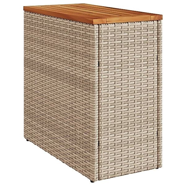 vidaXL Gartentisch Garten-Beistelltisch Holzplatte Beige 58x27,5x55 günstig online kaufen