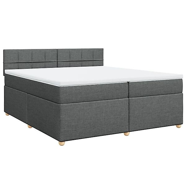 vidaXL Boxspringbett mit Matratze Dunkelgrau 200x200 cm Stoff 3289088 günstig online kaufen
