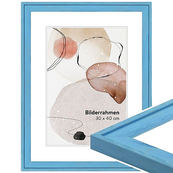 WANDStyle Bilderrahmen H120, Hellblau, gemasert, aus günstig online kaufen