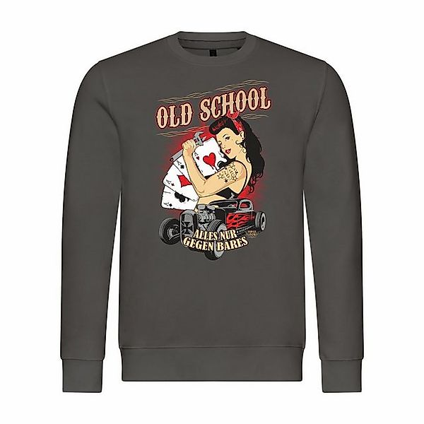 deinshirt Rundhalspullover Herren Pullover Old School alles nur gegen Bares günstig online kaufen