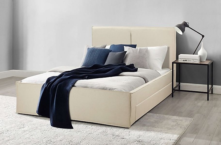 OTTO home Polsterbett »Hamar Cosy, 300 KG belastbar! Leinenoptik, gepolster günstig online kaufen