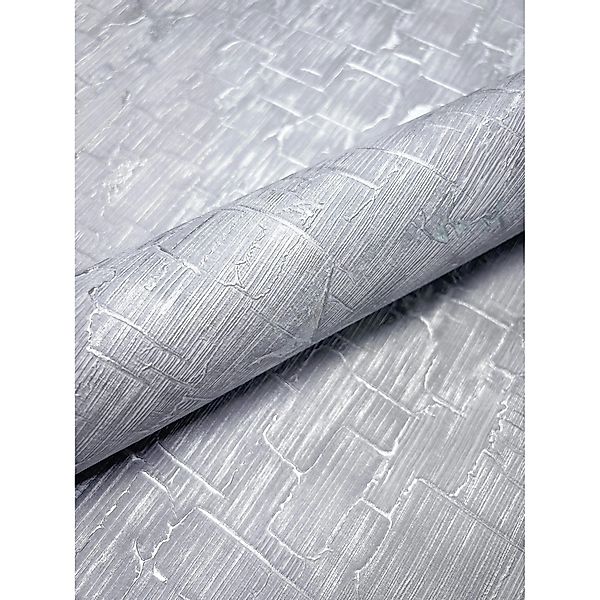 Newroom Vliestapete Kalea Silver Leicht Glänzend Glamour FSC® günstig online kaufen
