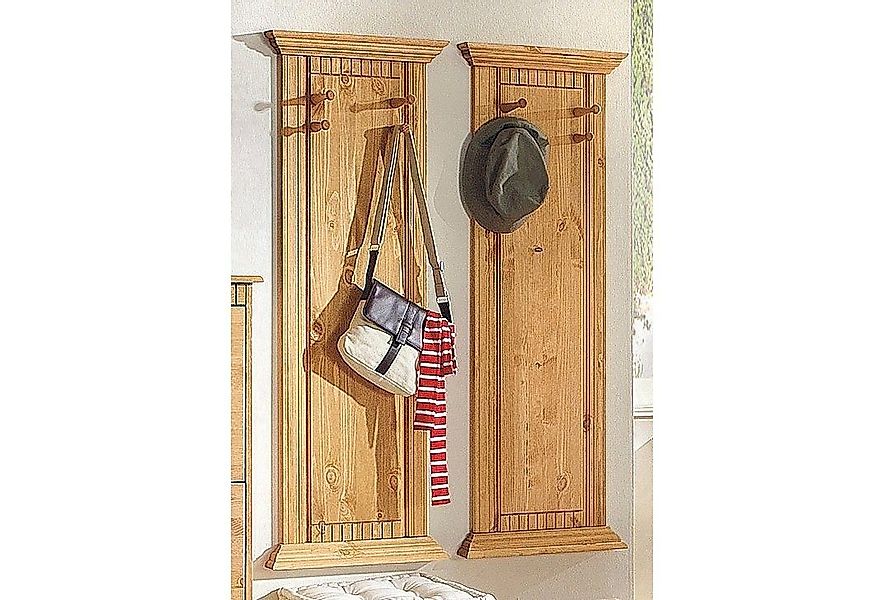 Home affaire Garderobenpaneel "Rustic", (2 Stück), aus massiver Kiefer, mit günstig online kaufen