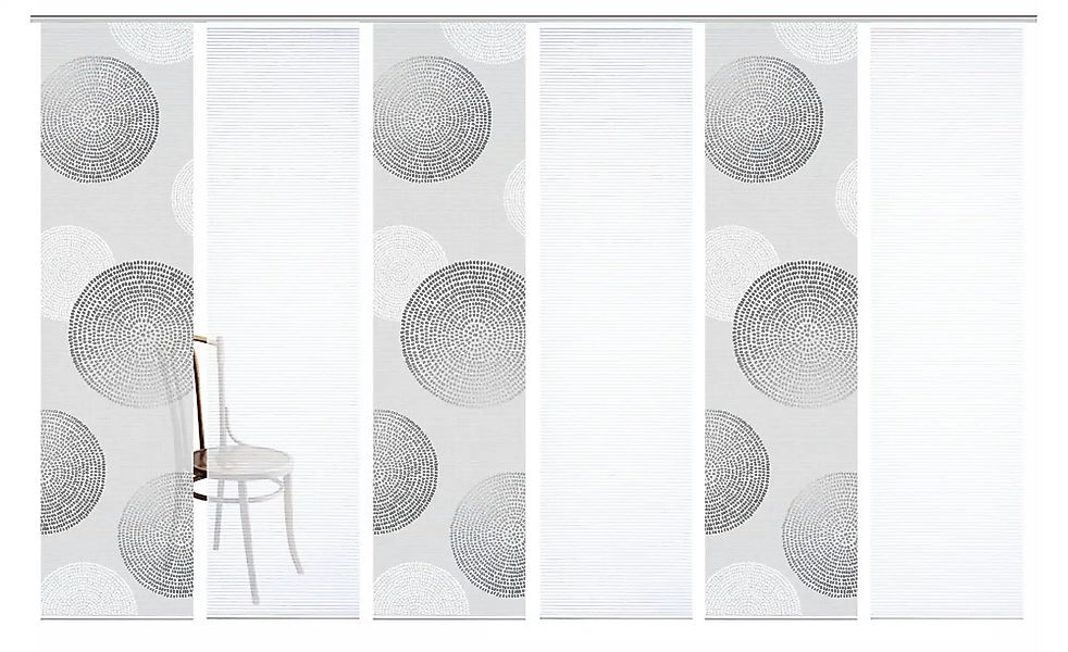 HOME in green Schiebegardine »GINNO« Paneelwagen 6 Stk. tlg. SET DIGITALDRU günstig online kaufen