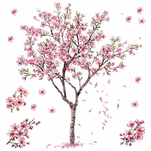nikima Wandtattoo 269 Wandtattoo Kirschblütenbaum in günstig online kaufen