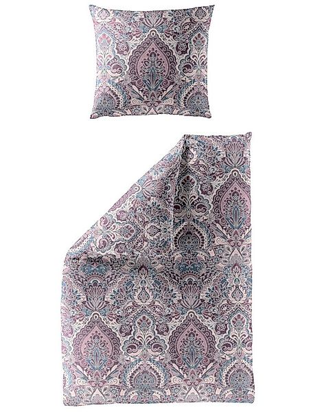 BIERBAUM Bettwäsche BIERBAUM Bettwäsche Biber viola 135x200cm, mit 1 Kissen günstig online kaufen