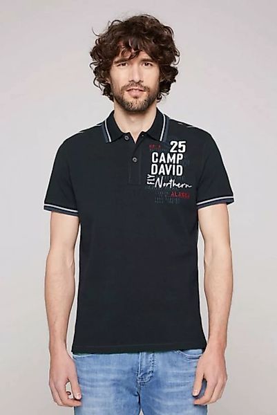 CAMP DAVID Poloshirt mit Label-Applikationen günstig online kaufen