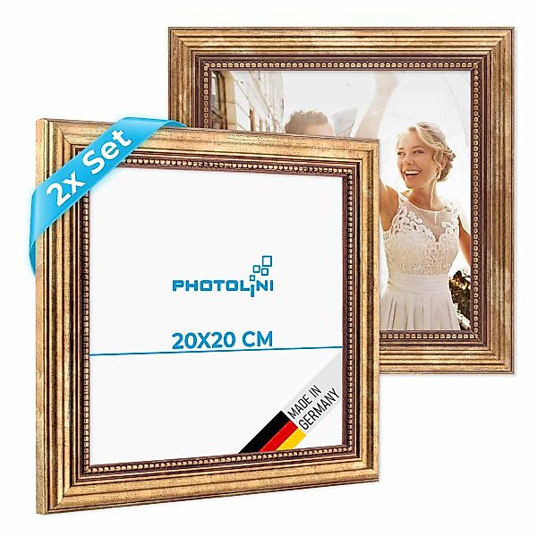 PHOTOLINI Bilderrahmen 2er Set Massivholz-Rahmen im günstig online kaufen