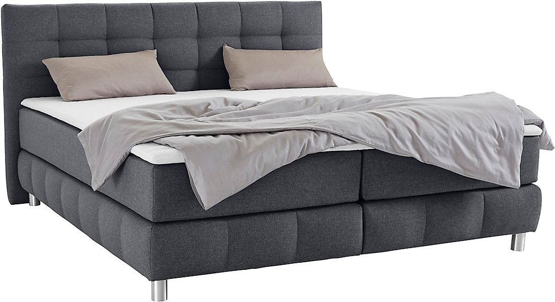 Home affaire Boxspringbett "Salo" incl. Topper, 6 Breiten, 2 Härtegrade, TF günstig online kaufen