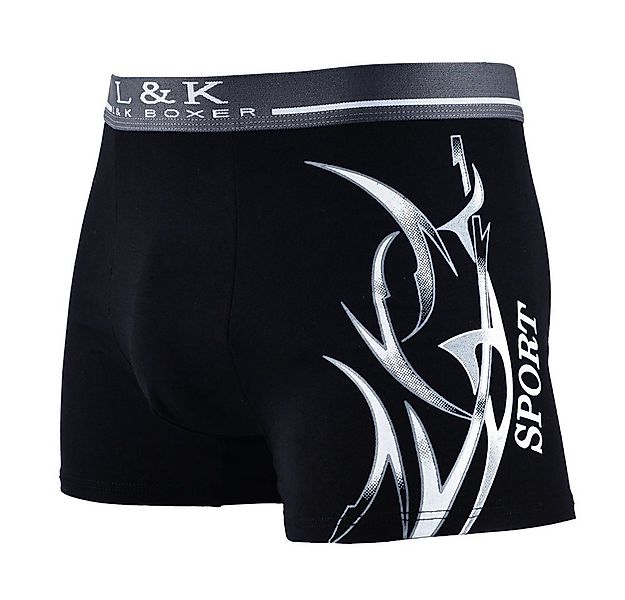 L&K Boxershorts 1104-1121 (10er-Pack) Herren Boxershorts mit tollem Motiven günstig online kaufen