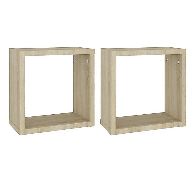 vidaXL Wandregal, Würfelregale 2 Stk. Sonoma-Eiche 30x15x30 cm günstig online kaufen