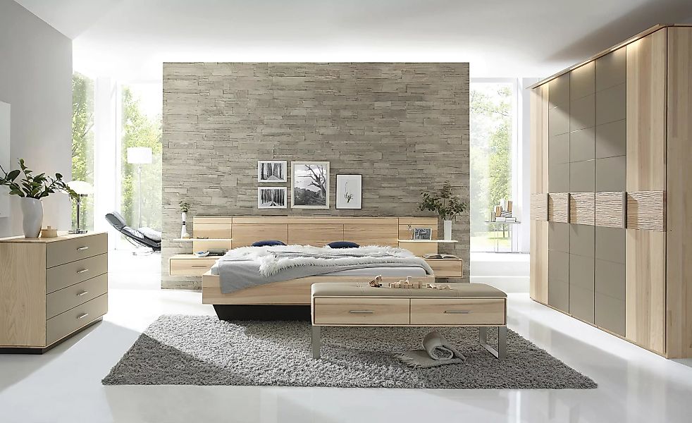 Komplett-Schlafzimmer  Kiruna - holzfarben - Komplett-Schlafzimmer - Möbel günstig online kaufen