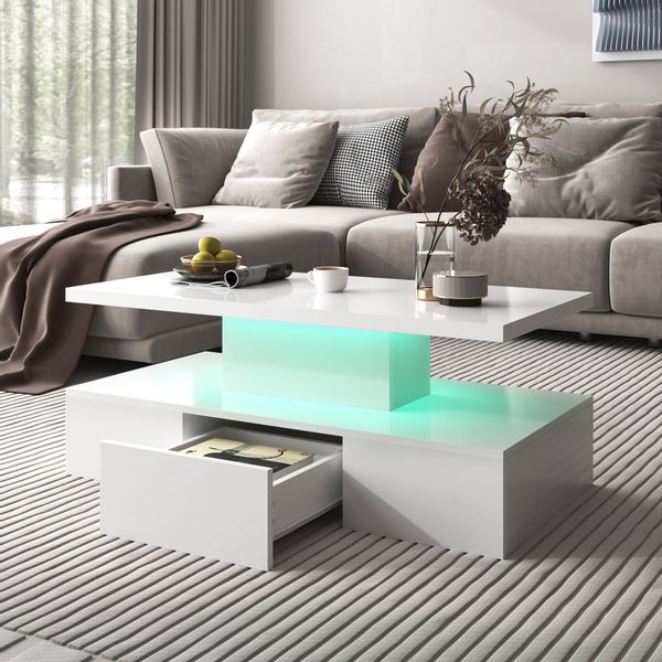 OKWISH Couchtisch Quadratischer Couchtisch moderner technologischer günstig online kaufen