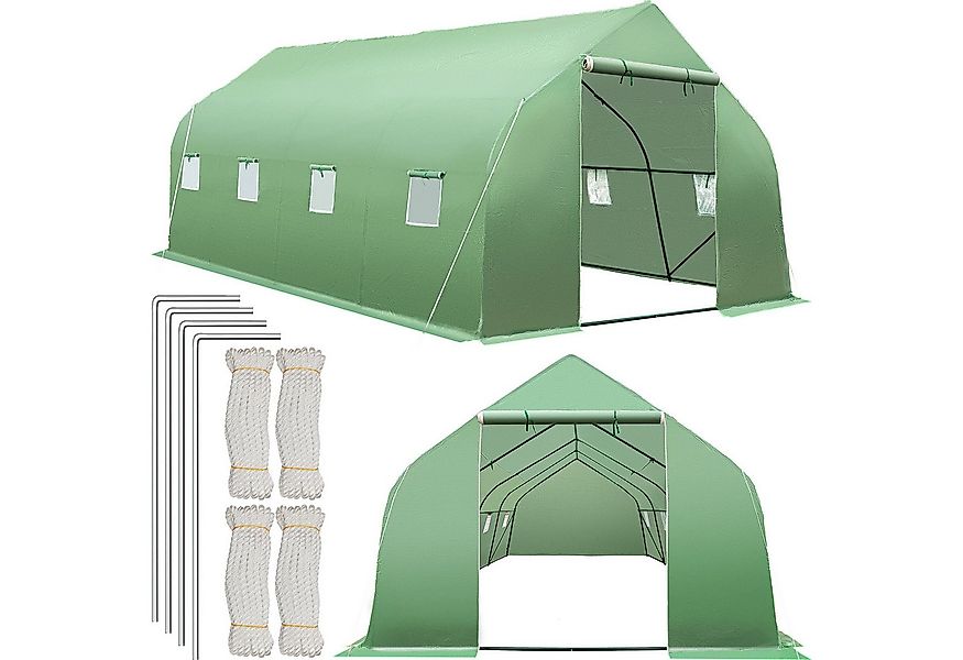 tectake Pflanztunnel Foliengewächshaus, Set, 600 x 300 x 205 cm, 27 m³, in günstig online kaufen