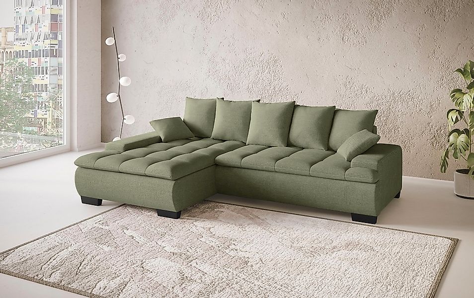 INOSIGN Ecksofa "Haiti II, L-Form", wahlweise mit Schlaffunktion/Bettkasten günstig online kaufen