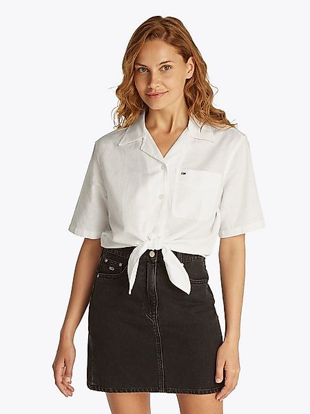 Tommy Jeans T-Shirt TJW CRP LINEN SS SHIRT mit Brusttasche, Logostickerei günstig online kaufen