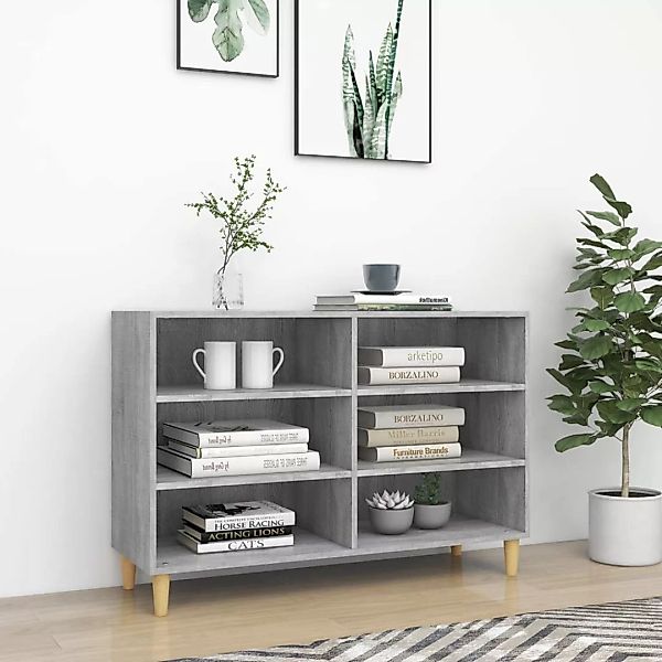 vidaXL Fächerschrank Sideboard Grau Sonoma 103,5x35x70 günstig online kaufen