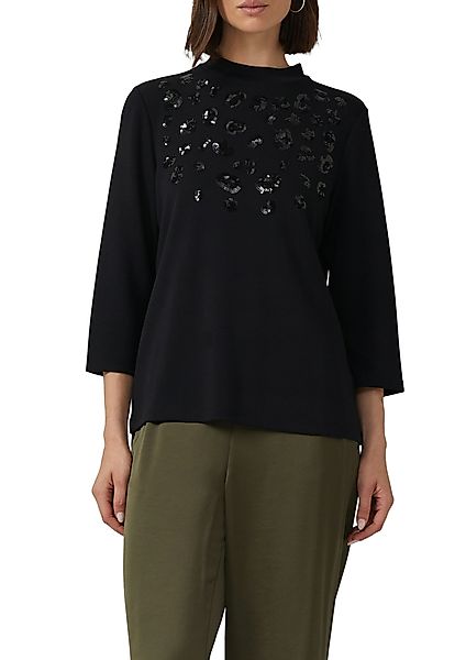 s.Oliver BLACK LABEL 3/4-Arm-Shirt mit Pailletten günstig online kaufen