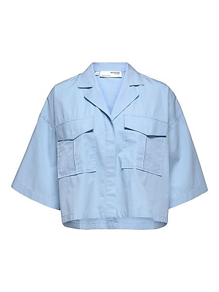 SELECTED Kurze Hemd Damen Blau günstig online kaufen