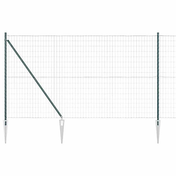 vidaXL Zaun mit Pfosten Grün 1,6 x 10 m Stahl und PVC 3350559 günstig online kaufen