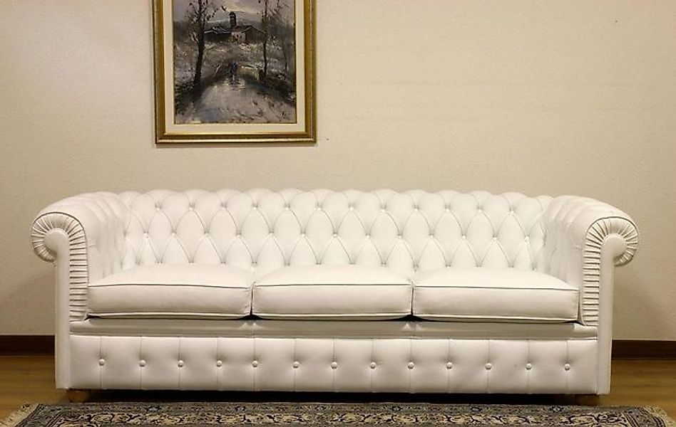 JVmoebel Chesterfield-Sofa Luxus Chesterfield Sofagarnitur 3-Sitzer Leder C günstig online kaufen