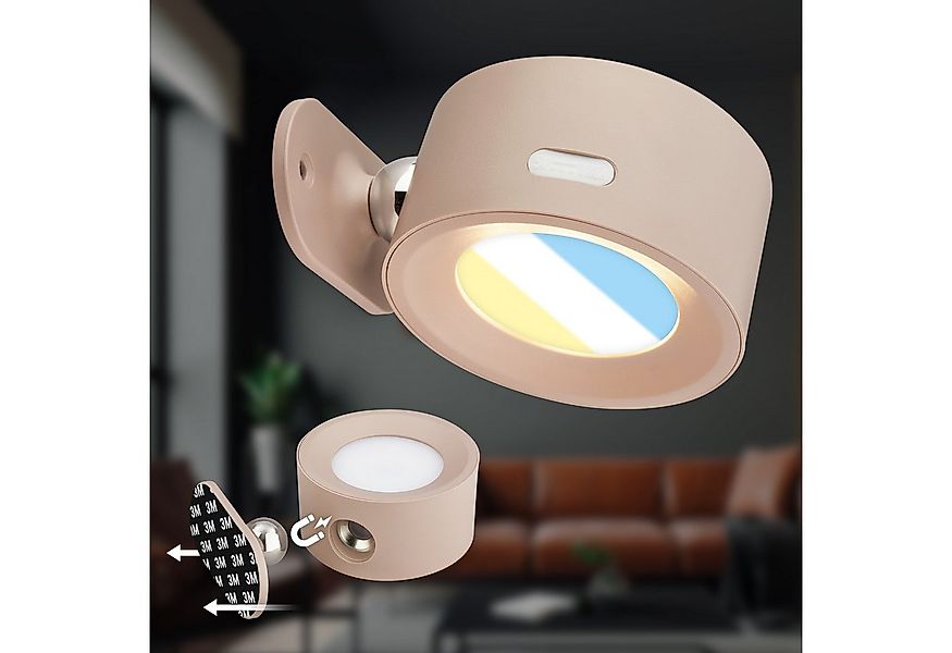 Briloner Leuchten LED Wandleuchte Wandlampe kabellos Akku Bettlicht Bildbel günstig online kaufen