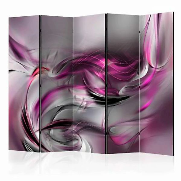 artgeist Paravent Pink Swirls II II [Room Dividers] rosa/grau Gr. 225 x 172 günstig online kaufen
