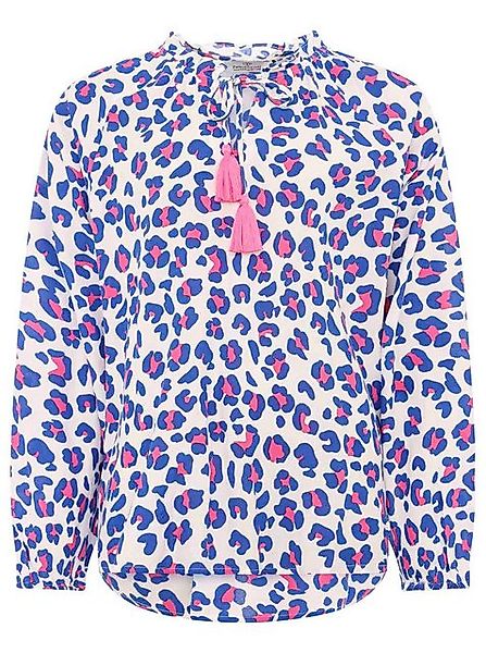 Zwillingsherz Schlupfbluse ""Colorful Leo"", mit Leomuster und Bindeband mi günstig online kaufen