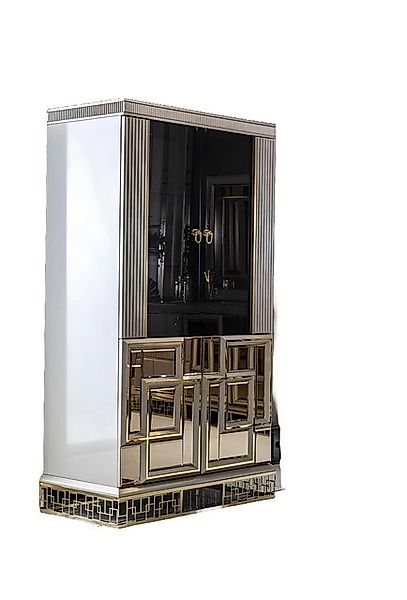 Xlmoebel Vitrine Neu eleganter Schrank aus Metall und Holz für luxuriöse Es günstig online kaufen