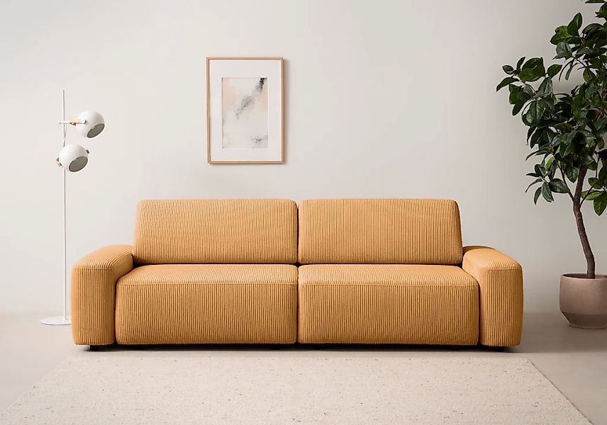 INOSIGN 3-Sitzer "TORGE (257cm), Sofa,Schlafsofa in Cord, Samtvelours, Stru günstig online kaufen