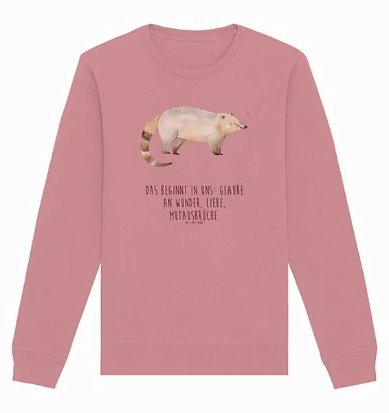 Mr. & Mrs. Panda Longpullover Größe M Nasenbär - Canyon Pink - Geschenk, Sw günstig online kaufen