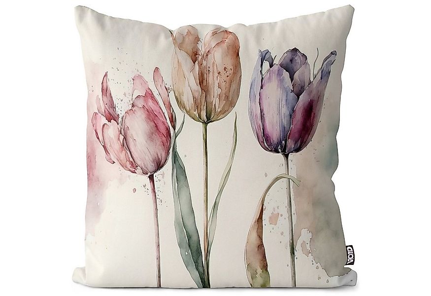 VOID Kissenbezug, (1 Stück), Tulpen Malerei Blumen Blumenstrauß blumen früh günstig online kaufen