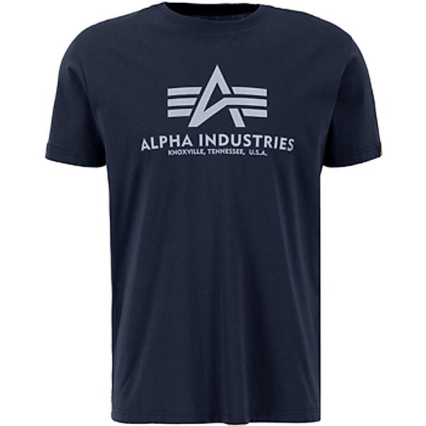Alpha Industries  T-Shirt Basic T-Shirt Refl. Print - rep.blue günstig online kaufen