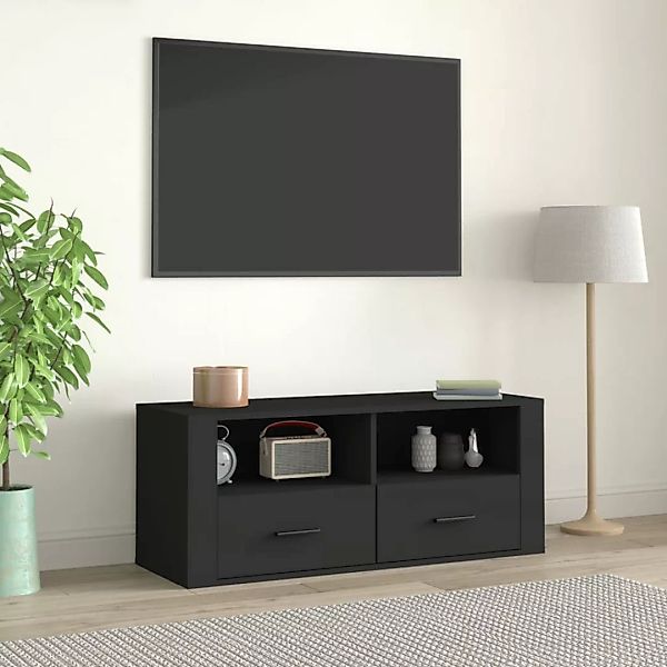 Vidaxl Tv-schrank Schwarz 100x35x40 Cm Holzwerkstoff günstig online kaufen