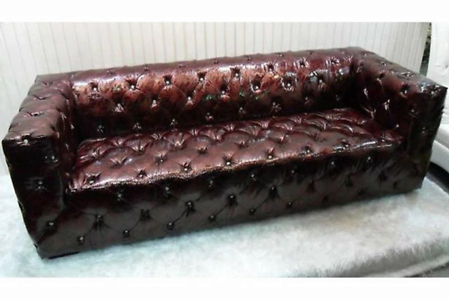 JVmoebel Sofa, Sofa Chesterfield 3 Sitzer Luxus Couch Braun Sofas Ledersofa günstig online kaufen