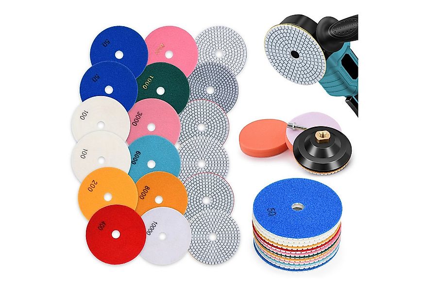 XERSEK Polierpad 16 Stück M14 Diamant Polierscheiben Nass/Trocken Schleifpa günstig online kaufen