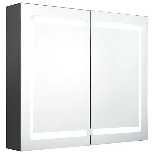 vidaXL LED-Spiegelschrank fürs Bad Grau 80x12x68 cm 326513 günstig online kaufen