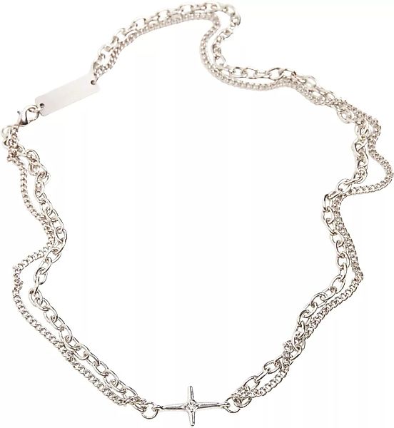 URBAN CLASSICS Edelstahlkette "Accessoires Layering Small Cross Necklace" günstig online kaufen