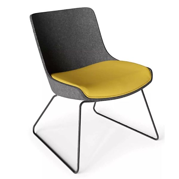 Klöber WOOOM (woo56) Sessel niedrig mit Kufengestell ohne Seitenwangen und günstig online kaufen