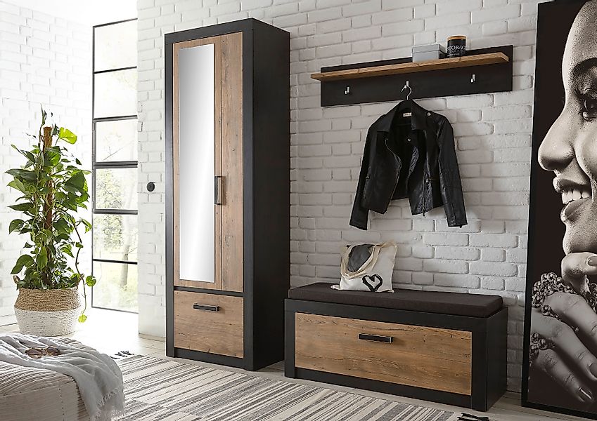 INOSIGN Garderoben-Set »BRÜGGE«, (Komplett-Set, 3 St., bestehend aus Garder günstig online kaufen