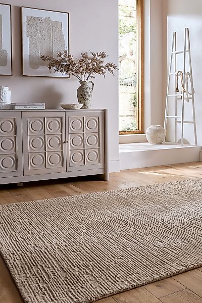 FLAIR RUGS Wollteppich "Harris Boucle" rechteckig 12 mm Höhe handgefertigt günstig online kaufen