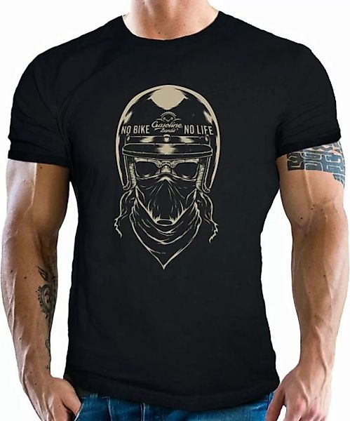 GASOLINE BANDIT® T-Shirt für Biker Racer Motorrad Fans: No Bike No Life günstig online kaufen