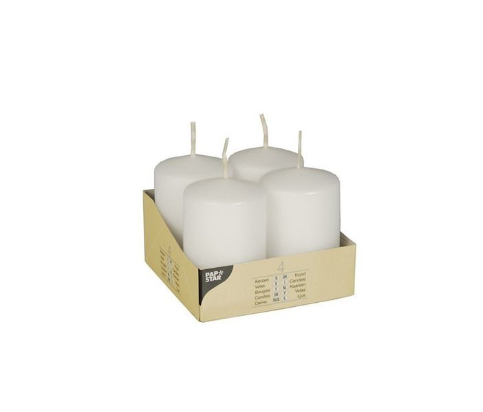 PAPSTAR Stumpenkerze 10483 Cylinder White 4 günstig online kaufen
