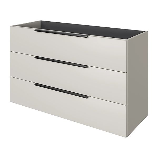 Pelipal Waschbeckenunterschrank Quantum 07 Kaschmir Matt 120 cm 3 Auszüge günstig online kaufen