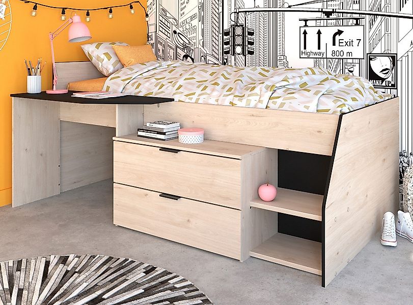 Parisot Hochbett Milky (Kinderbett Liegefläche 90 günstig online kaufen