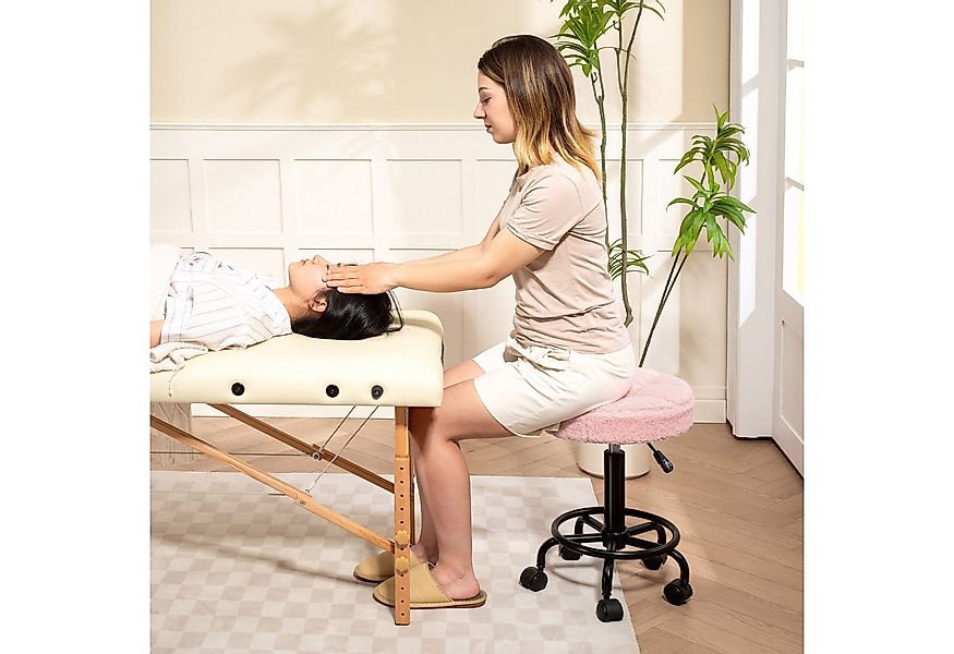 HOMCOM Rollsitz höhenverstellbar 50-66 cm, 360° drehbar (Rollhocker, 1 St., günstig online kaufen