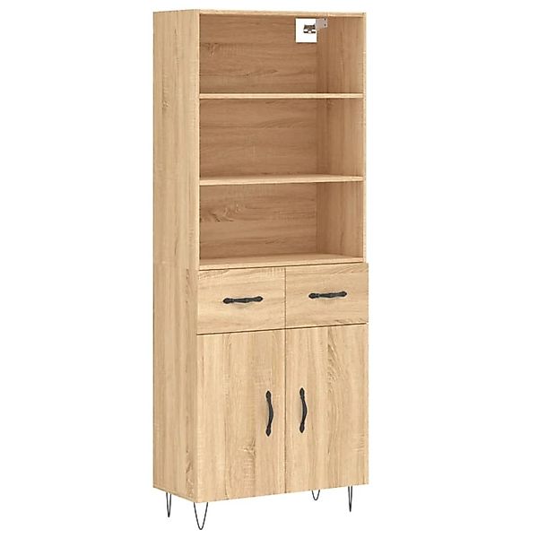 vidaXL Highboard Sonoma-Eiche 69,5x34x180 cm Holzwerkstoff 3200548 günstig online kaufen