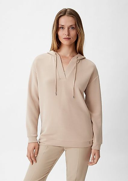 Comma Sweatshirt Sweatshirt mit tiefem V-Ausschnitt günstig online kaufen