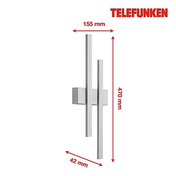LED-Außenwandleuchte Graz indirekt 2-flg. silber günstig online kaufen